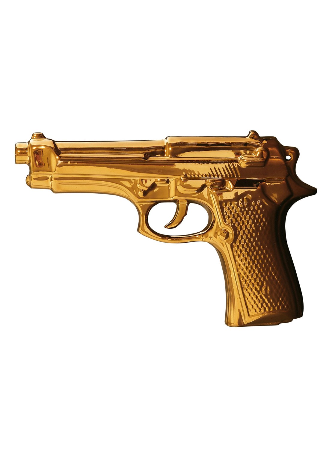 Seletti My Gun Gold Edition woondecoratie - voorkant oranjebruin