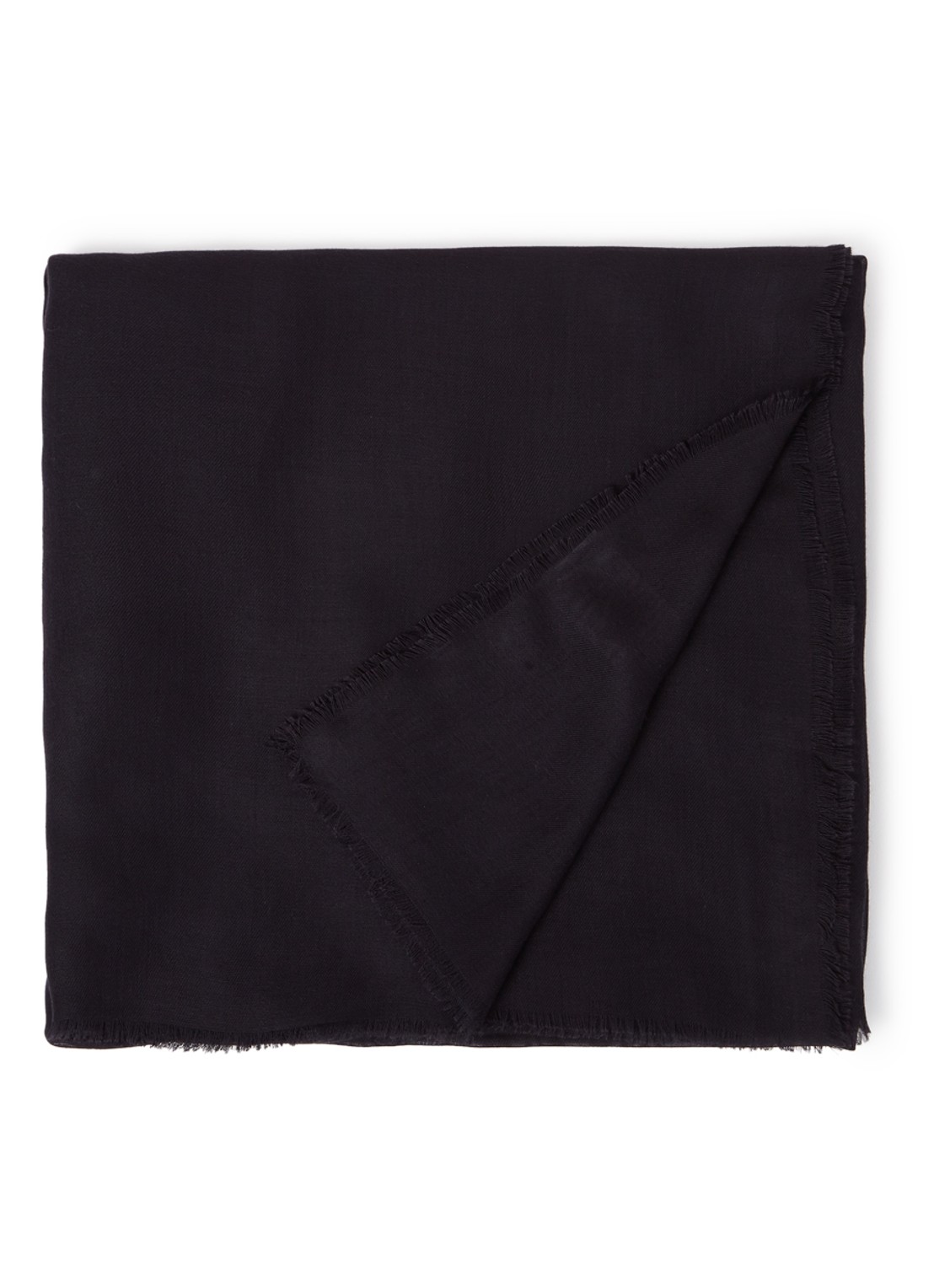 Semi-transparante sjaal 140 x 140 cm - voorkant 2 donkerblauw