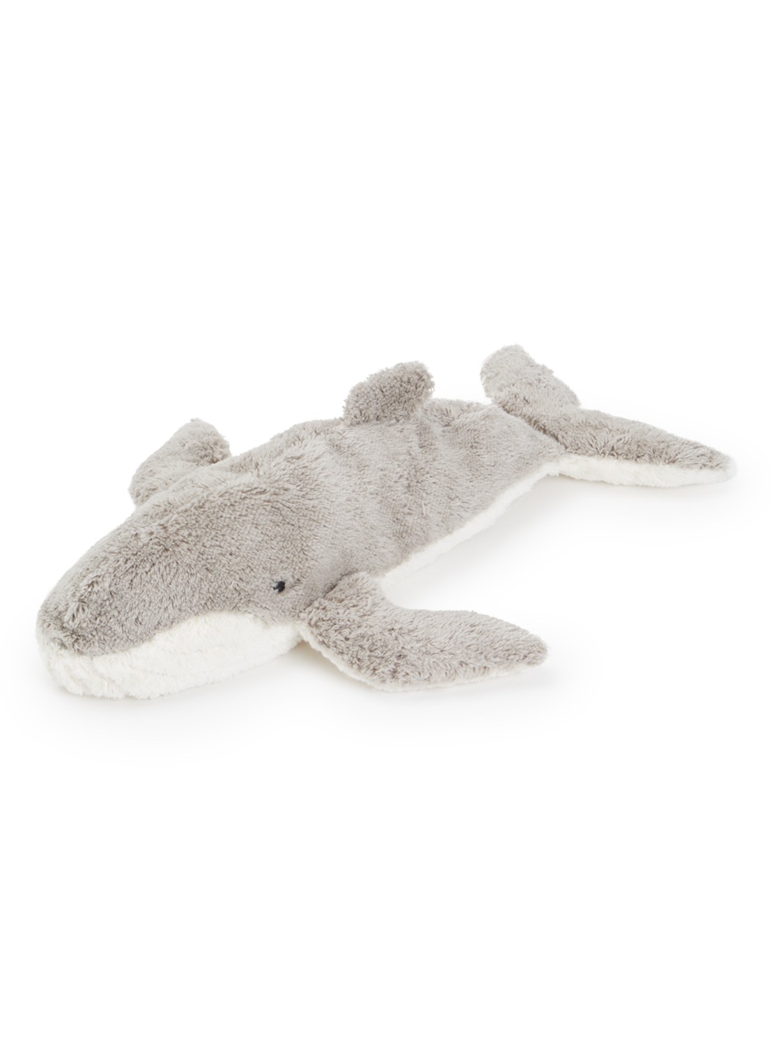 Senger Naturwelt Cuddly Animal Whale Small knuffel met warmtekussen 38 cm - voorkant lichtgrijs