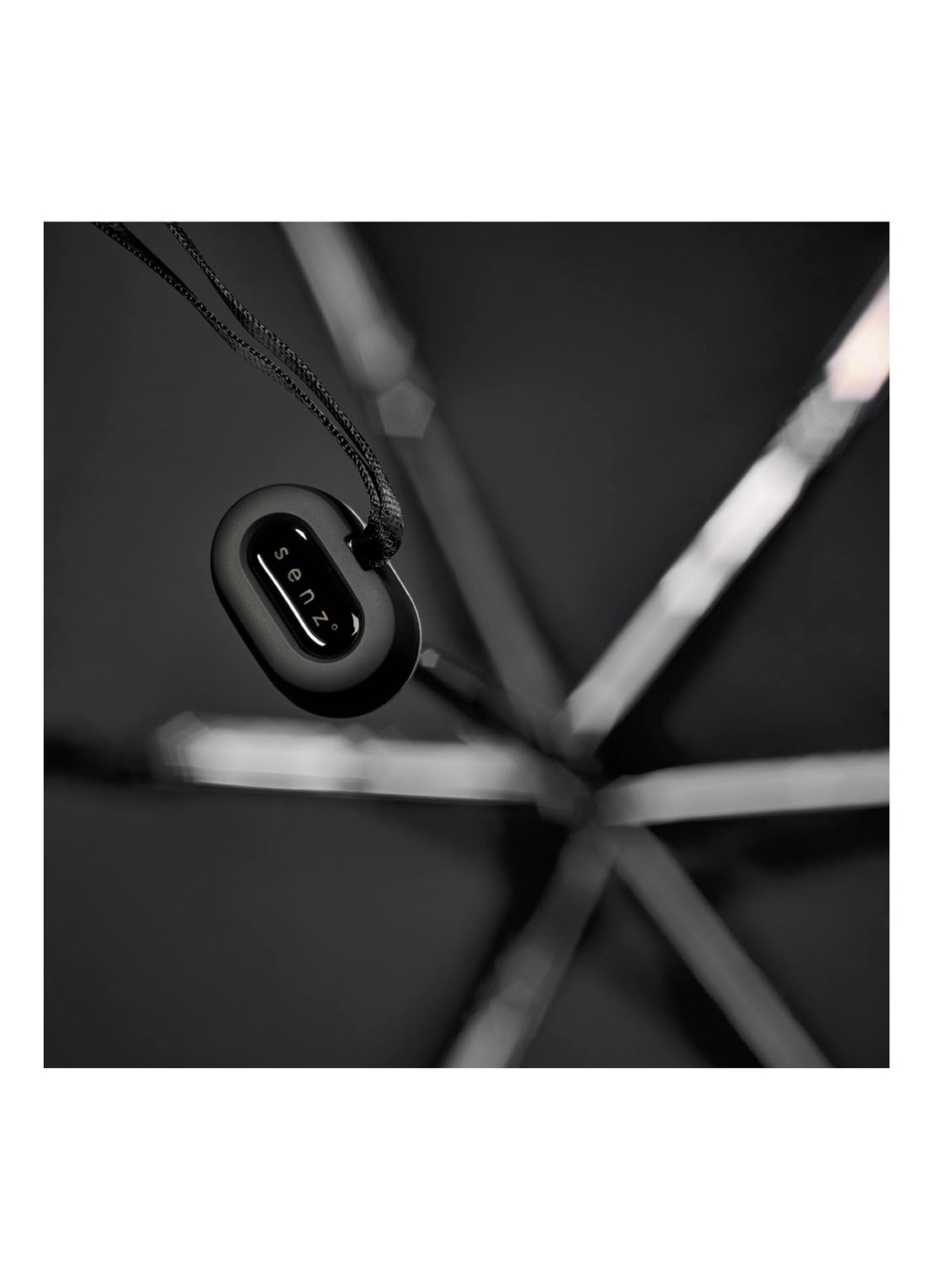Senz Micro aerodynamische opvouwbare stormparaplu - detail 3 zwart