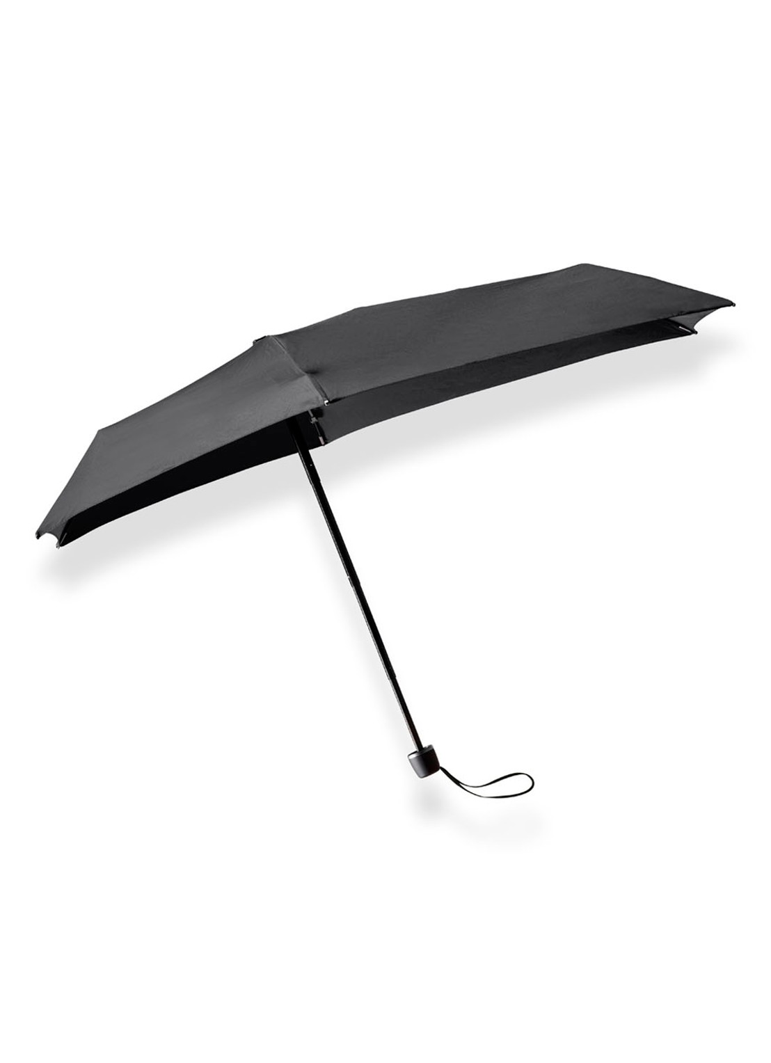 Senz Micro aerodynamische opvouwbare stormparaplu - voorkant 4 zwart
