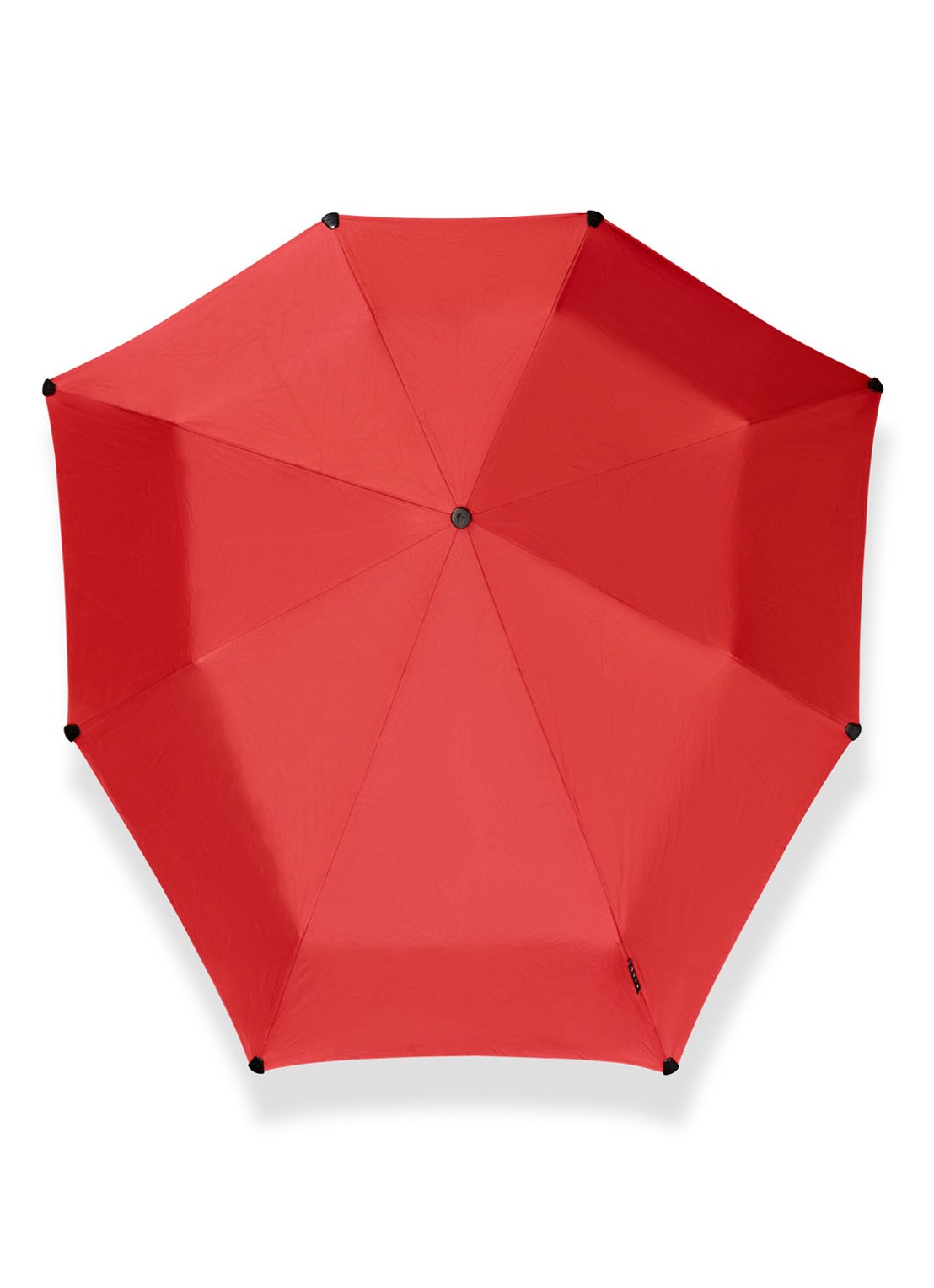 Senz Mini aerodynamische opvouwbare stormparaplu  - voorkant 2 steenrood
