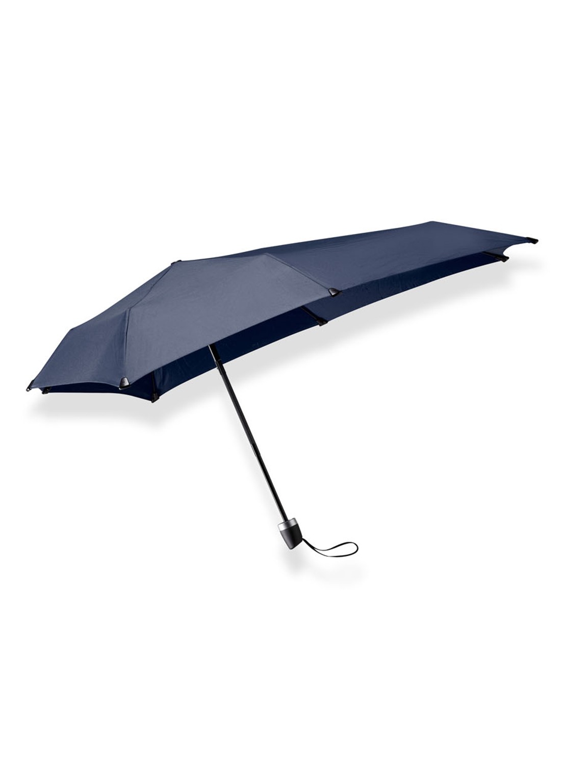 Senz Mini aerodynamische opvouwbare stormparaplu  - voorkant 4 donkerblauw