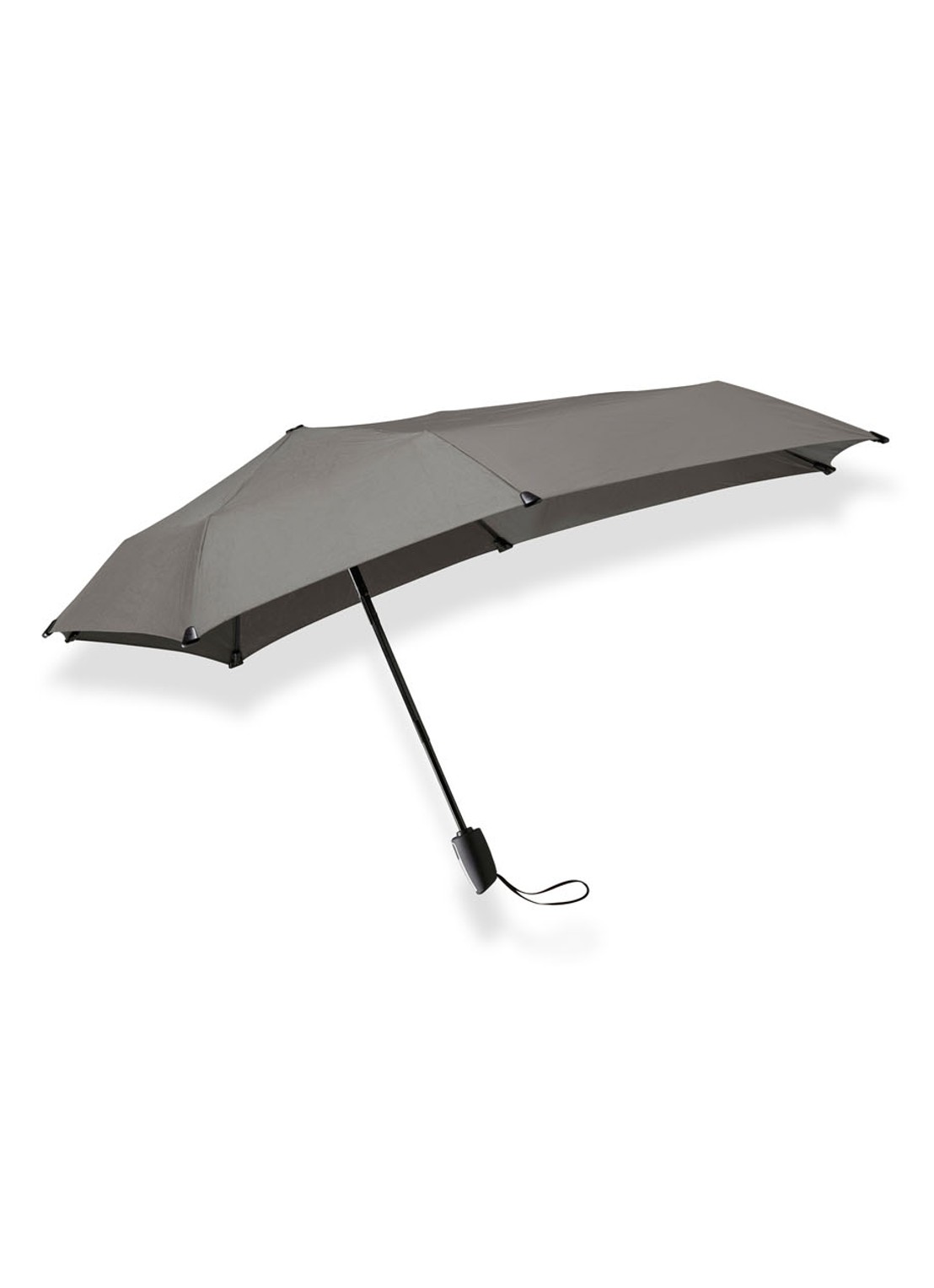 Senz Mini Automatic aerodynamische opvouwbare stormparaplu 91 cm - voorkant 4 grijs
