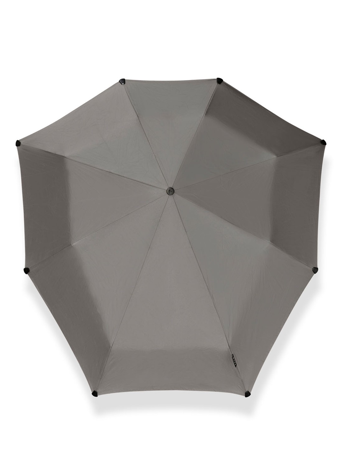 Senz Mini Automatic aerodynamische opvouwbare stormparaplu 91 cm - voorkant 5 grijs