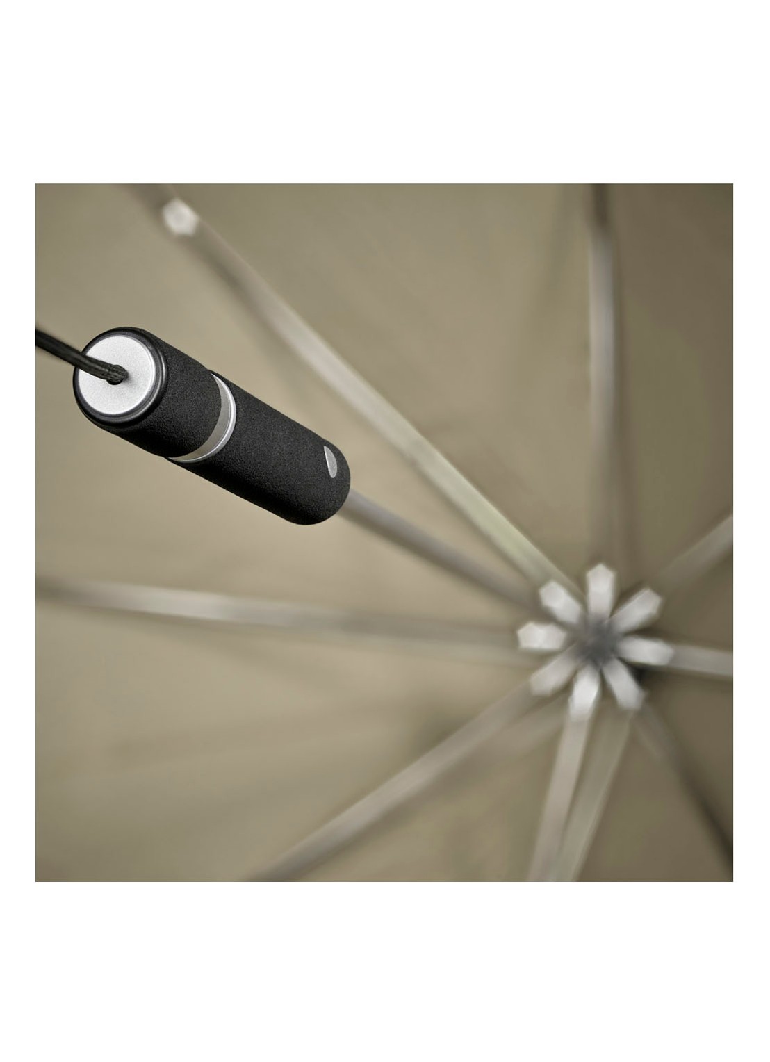 Senz Original aerodynamische lange stormparaplu - detail 3 beige
