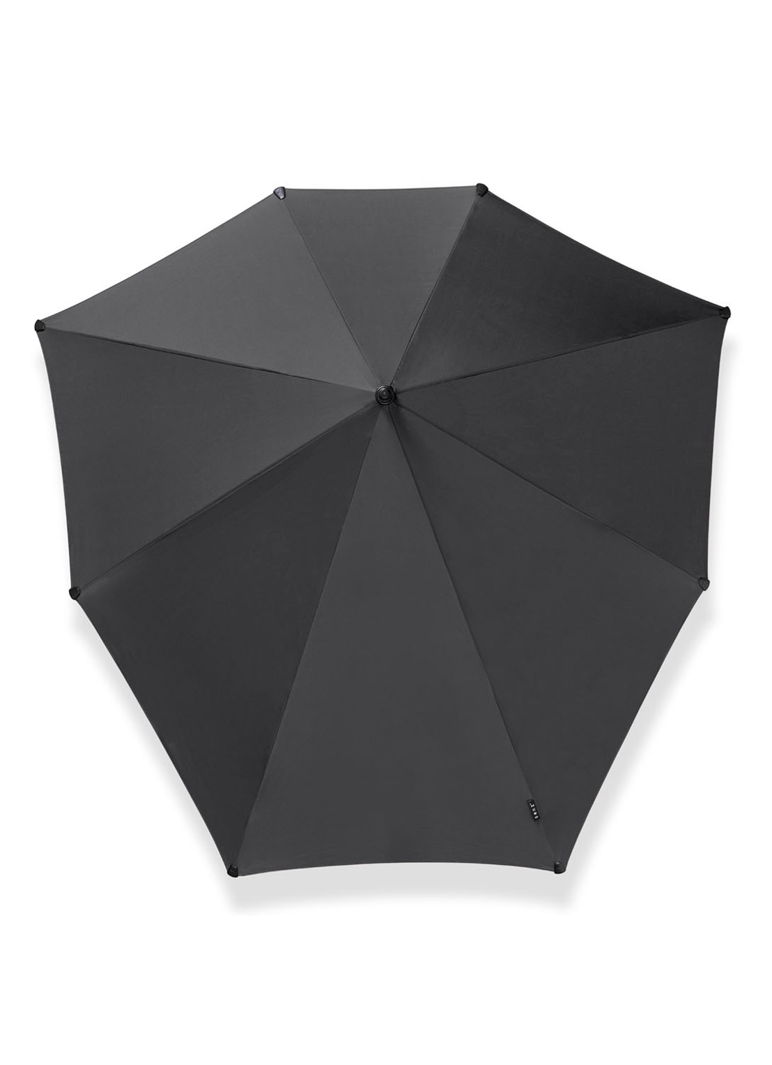 Senz XXL aerodynamische lange stormparaplu - voorkant 5 zwart