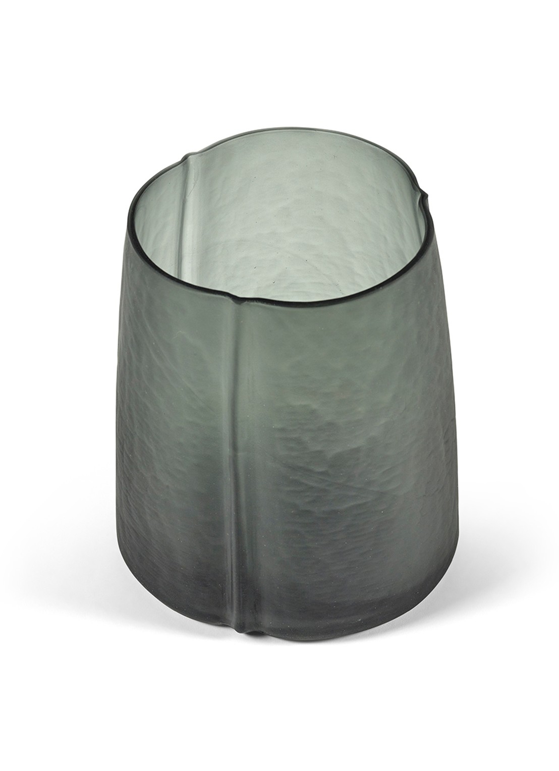 Serax  01 Gevormde vaas van mondgeblazen glas 20 cm  - detail 2 antraciet