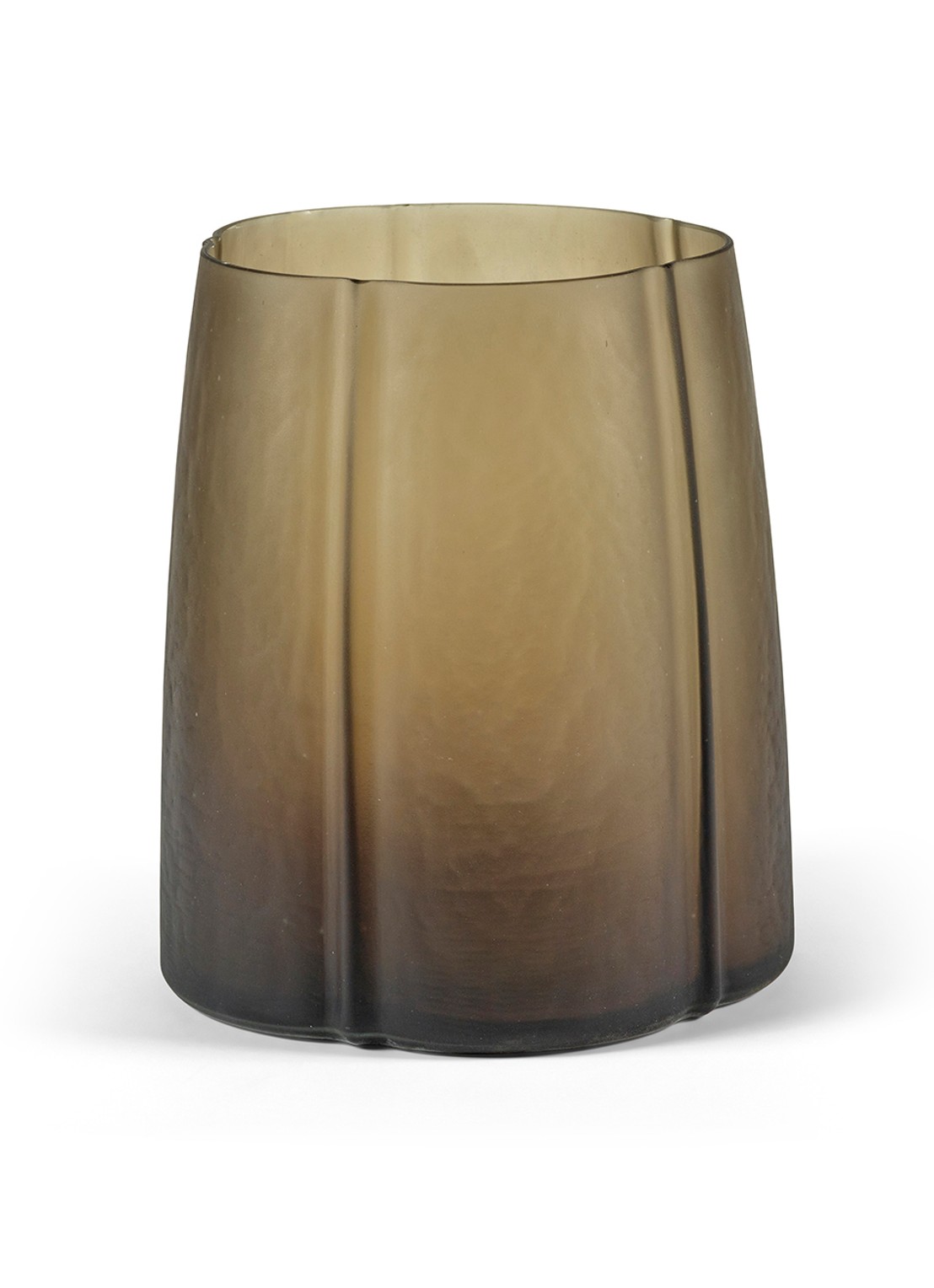 Serax 04 Gevormde vaas van mondgeblazen glas 22.5 cm - voorkant 4 bruin