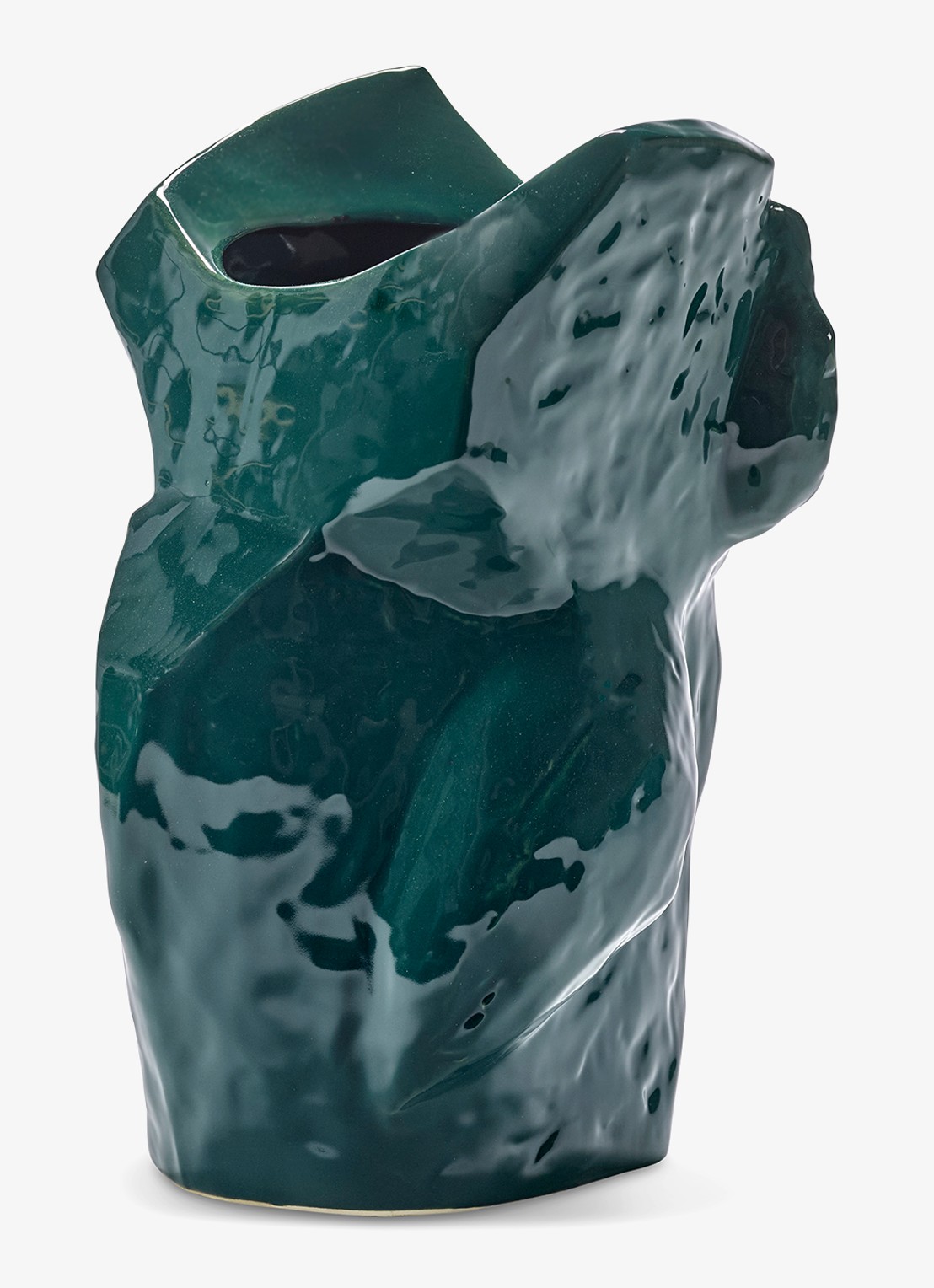 Serax After Midnight Uil vaas L 30 cm - voorkant 4 donkergroen
