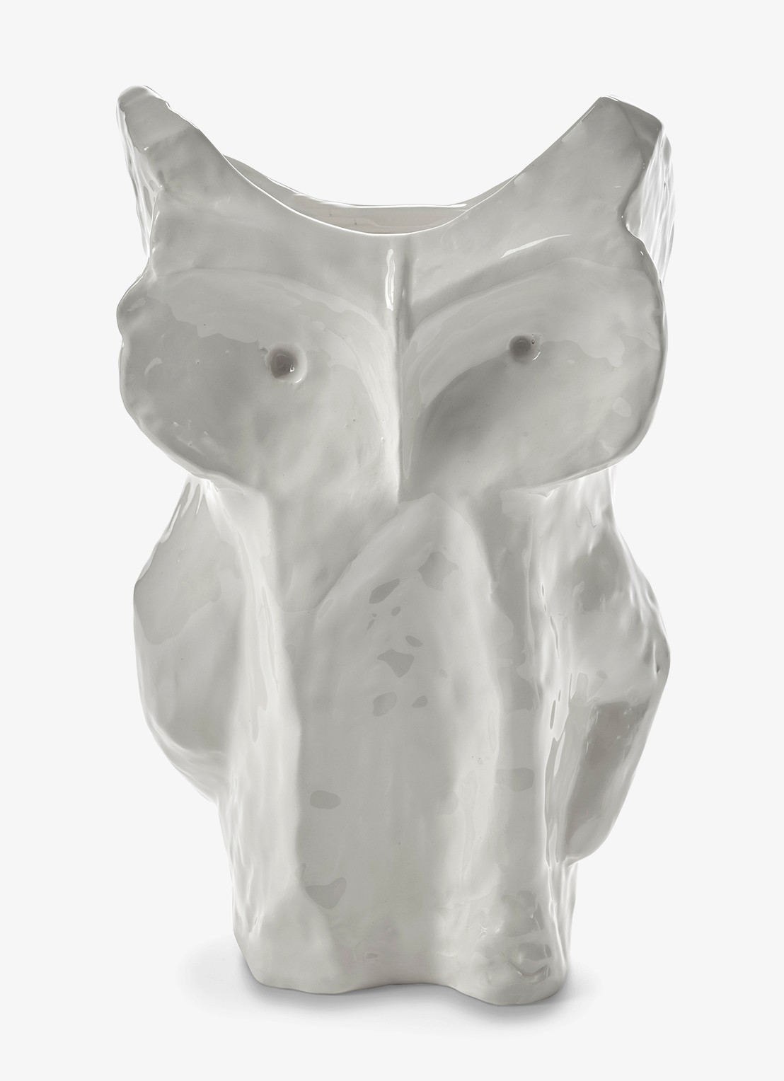 Serax After Midnight Uil vaas L 30 cm - voorkant wit