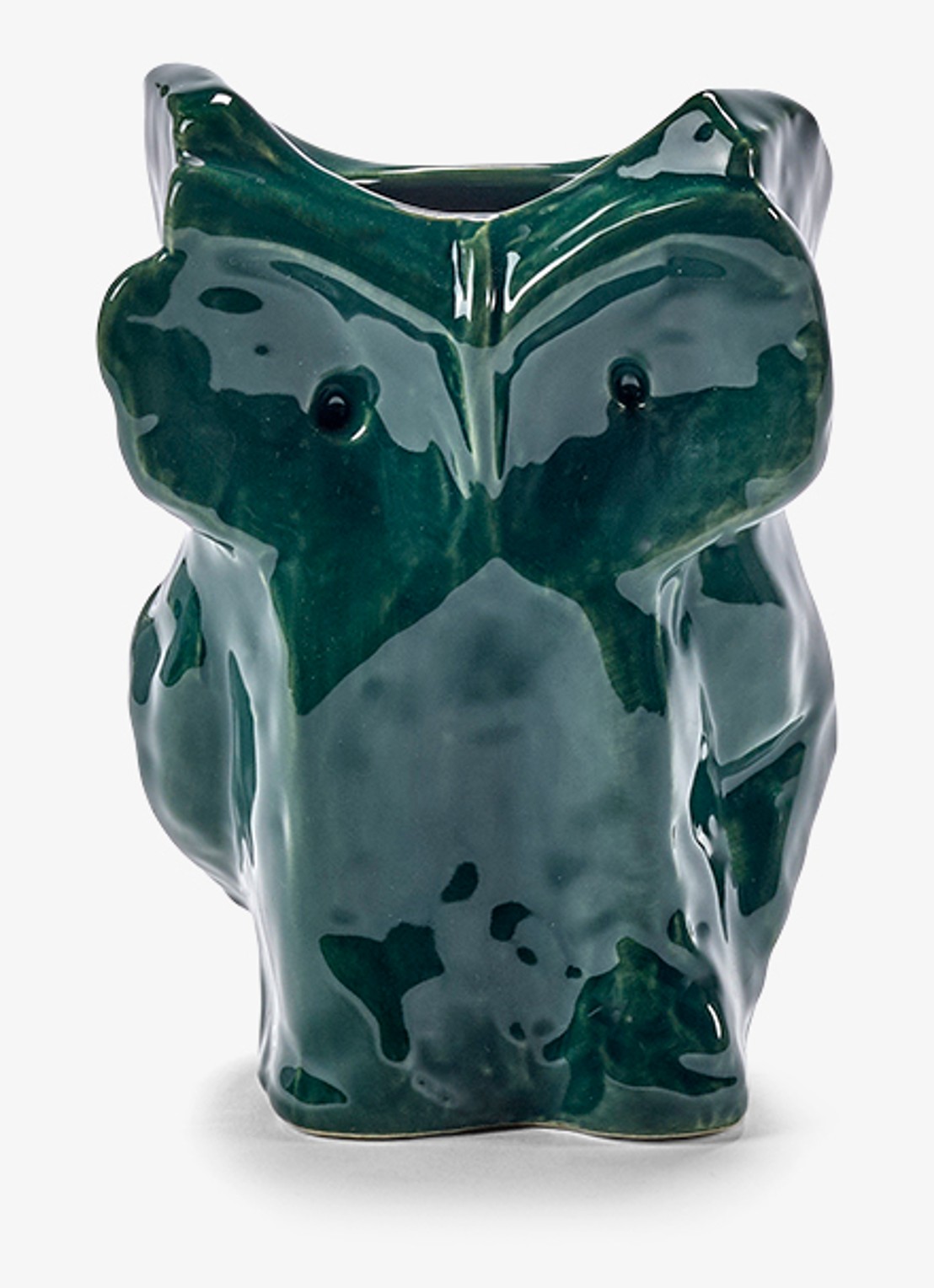 Serax After Midnight Uil vaas XS 12 cm - voorkant donkergroen