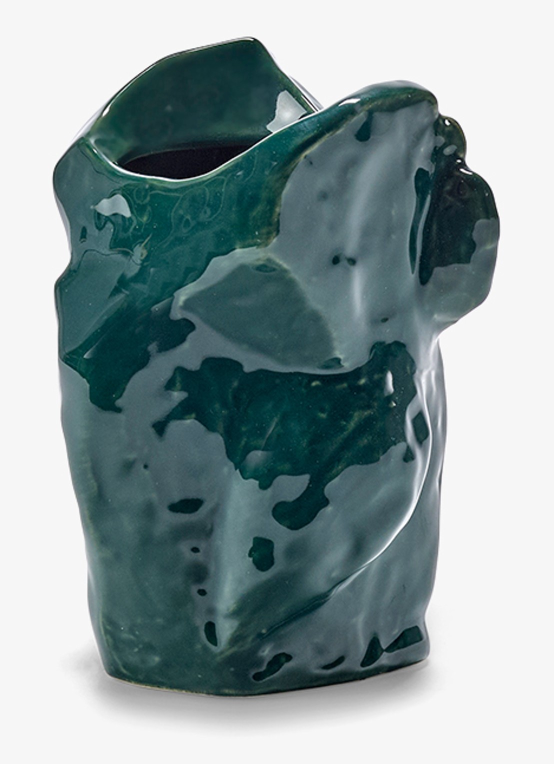 Serax After Midnight Uil vaas XS 12 cm - voorkant 2 donkergroen
