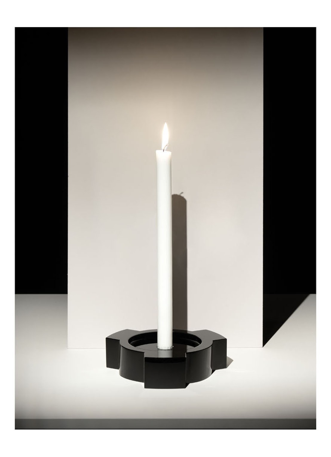 Serax Ann Demeulemeester Spring kandelaar 41,5 cm - voorkant 2 zwart