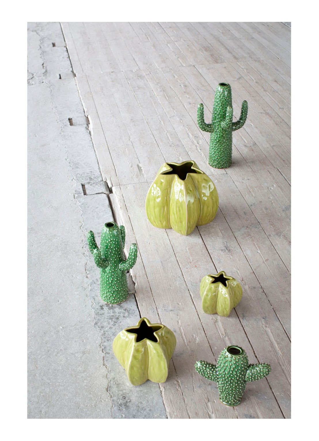 Serax Cactus vaas 20 cm - voorkant 2 groen