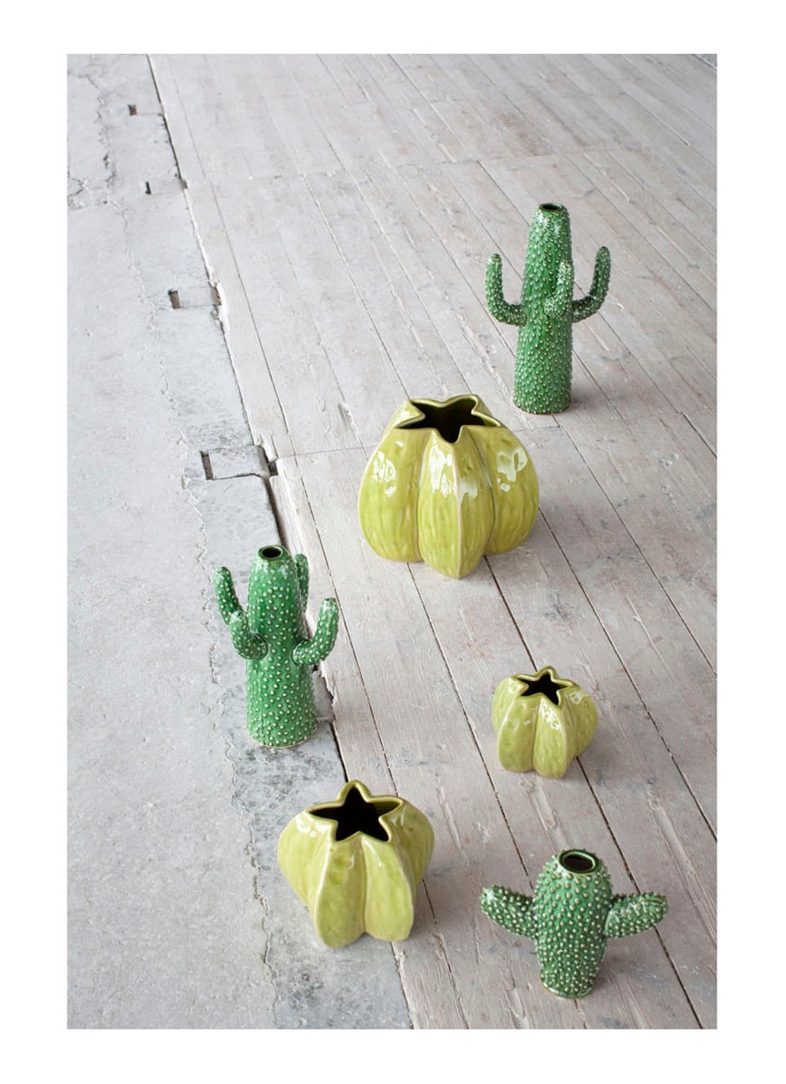 Serax Cactus vaas 29 cm - voorkant 2 groen