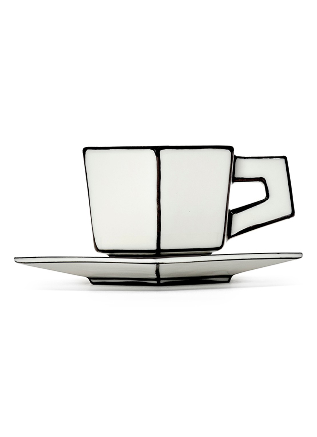 Serax Carte Blanche espressokopje en schotel - achterkant 8 wit