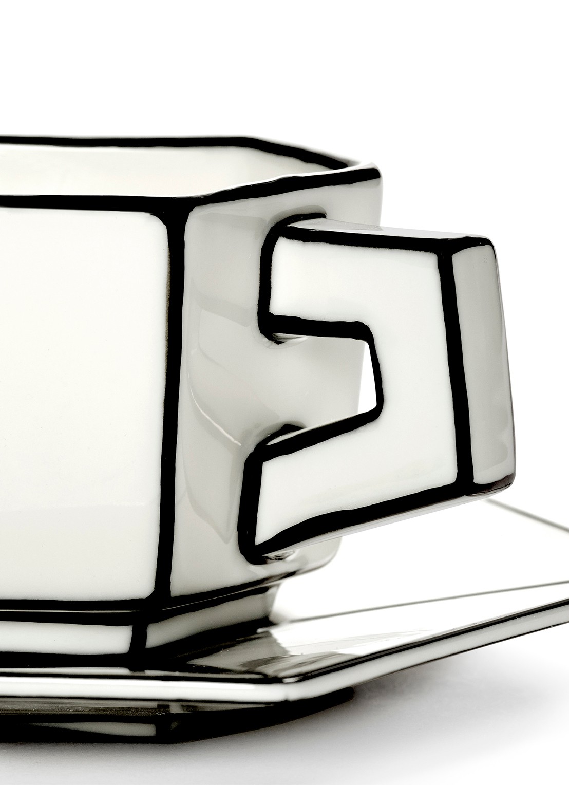 Serax Carte Blanche espressokopje en schotel - detail 3 wit