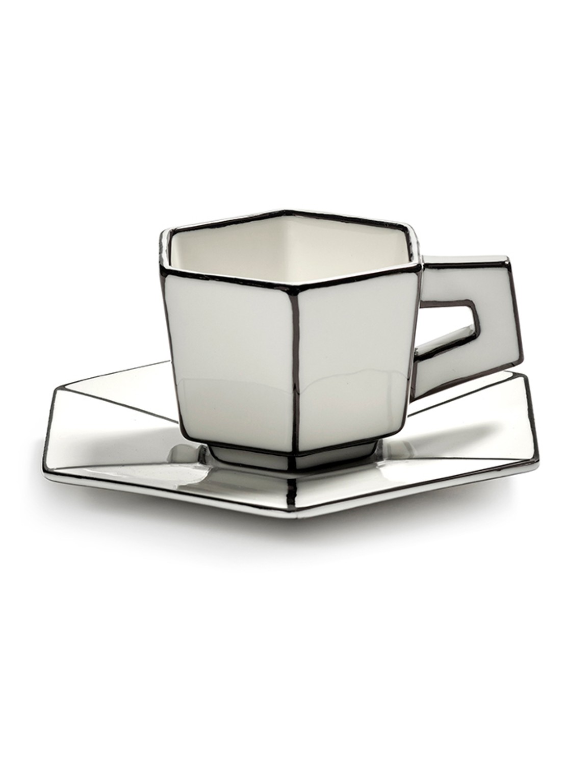 Serax Carte Blanche espressokopje en schotel - voorkant wit