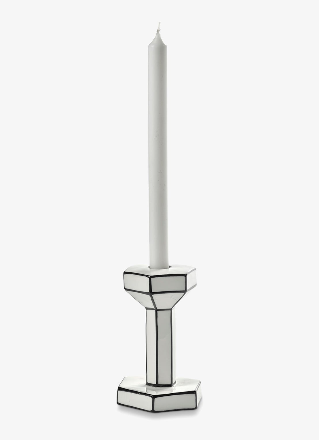 Serax Carte Blanche kandelaar M 15,5 cm - voorkant wit