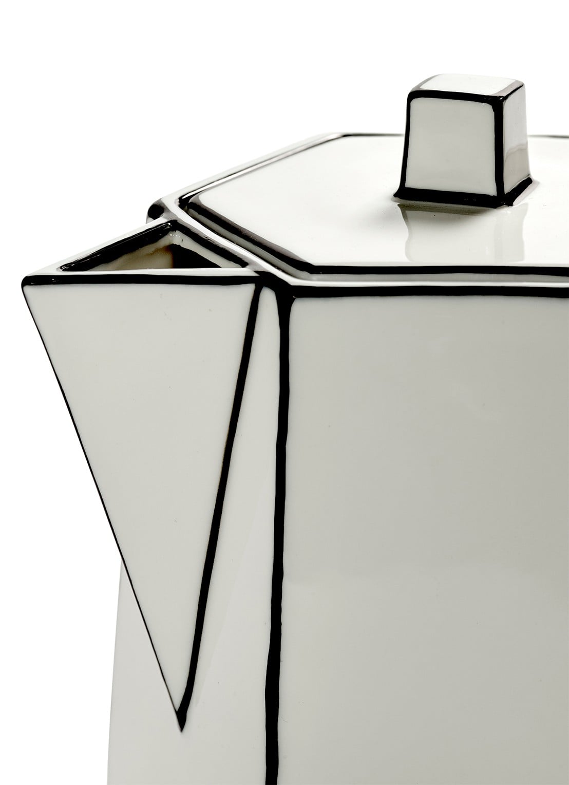 Serax Carte Blanche theepot - detail wit