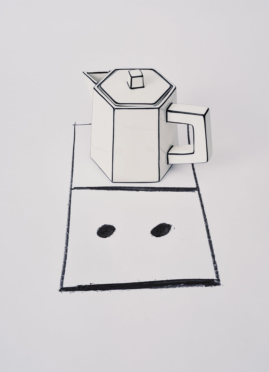 Serax Carte Blanche theepot - detail 2 wit