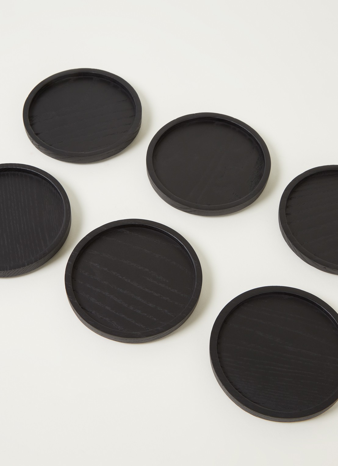 Serax Coaster Glass onderzetter set van 6 - detail 3 zwart