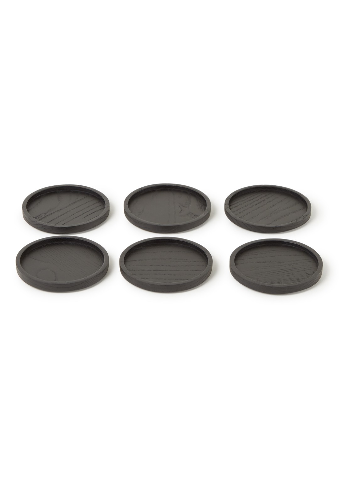 Serax Coaster Glass onderzetter set van 6 - voorkant zwart