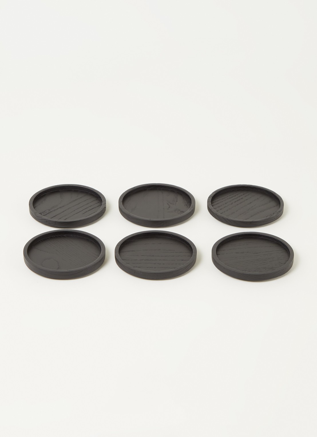 Serax Coaster Glass onderzetter set van 6 - voorkant 2 zwart