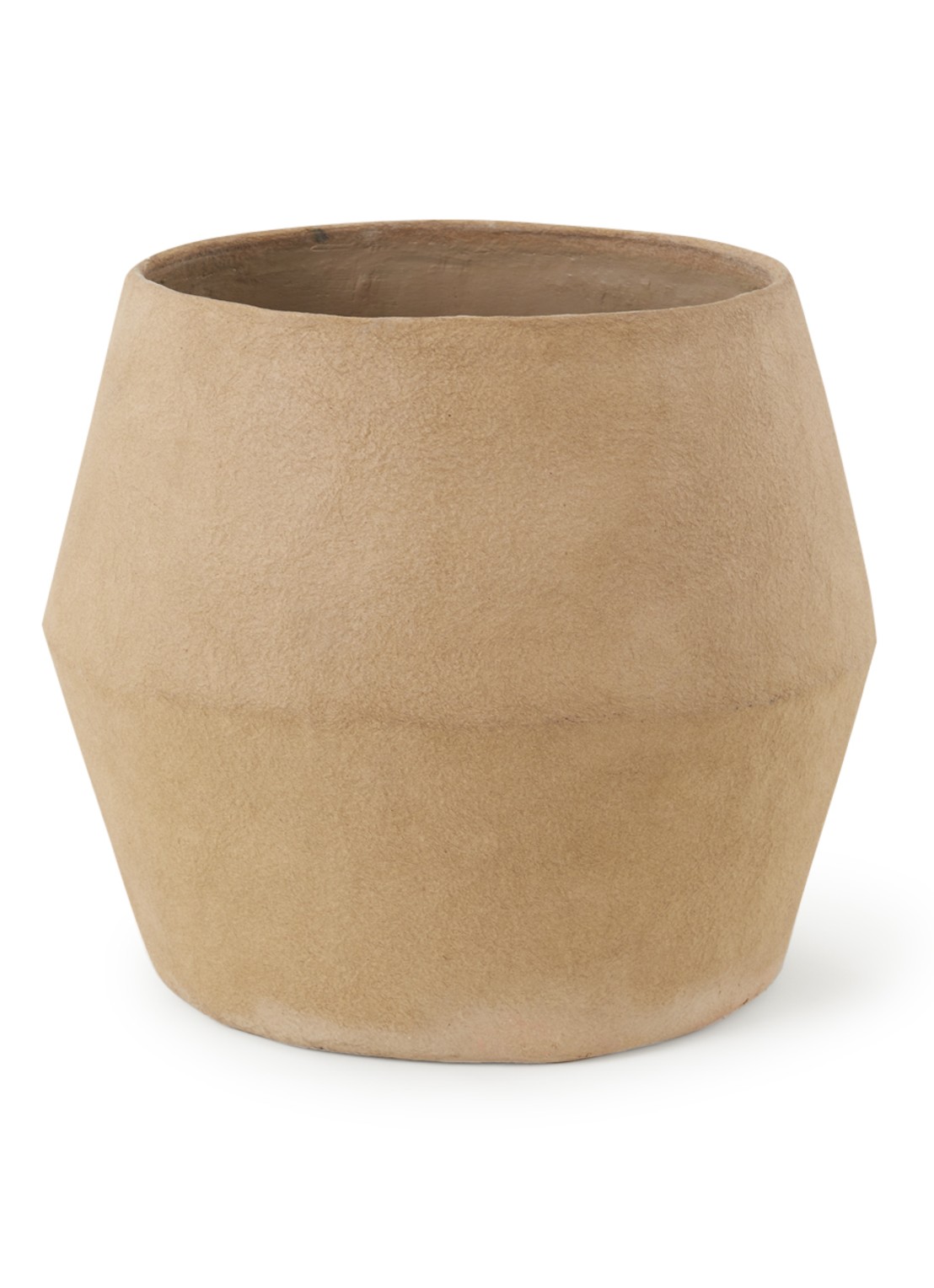 Serax Construct S plantenpot van papier maché voor binnen en buiten Ø50 cm - voorkant 2 zand