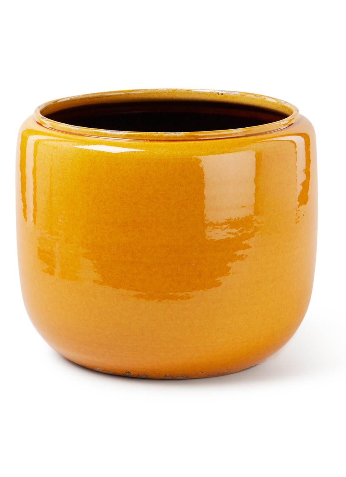 Serax Costa sierpot S van aardewerk voor binnen Ø26 cm  - voorkant geel