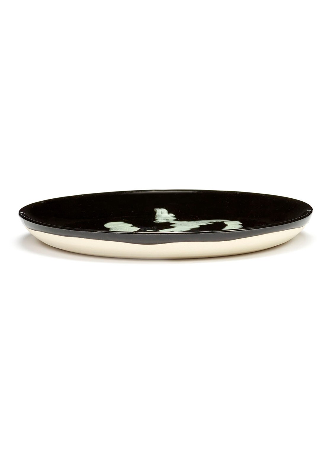Serax Dune espresso schotel 11 cm - detail zwart