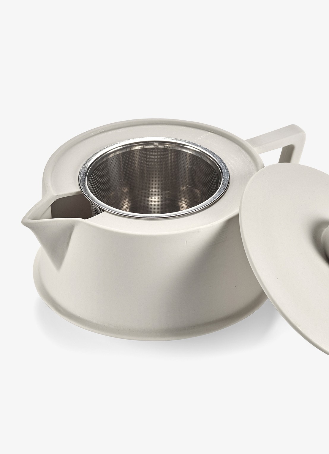 Serax Dune theepot 0,9 liter - voorkant 6 gebroken wit