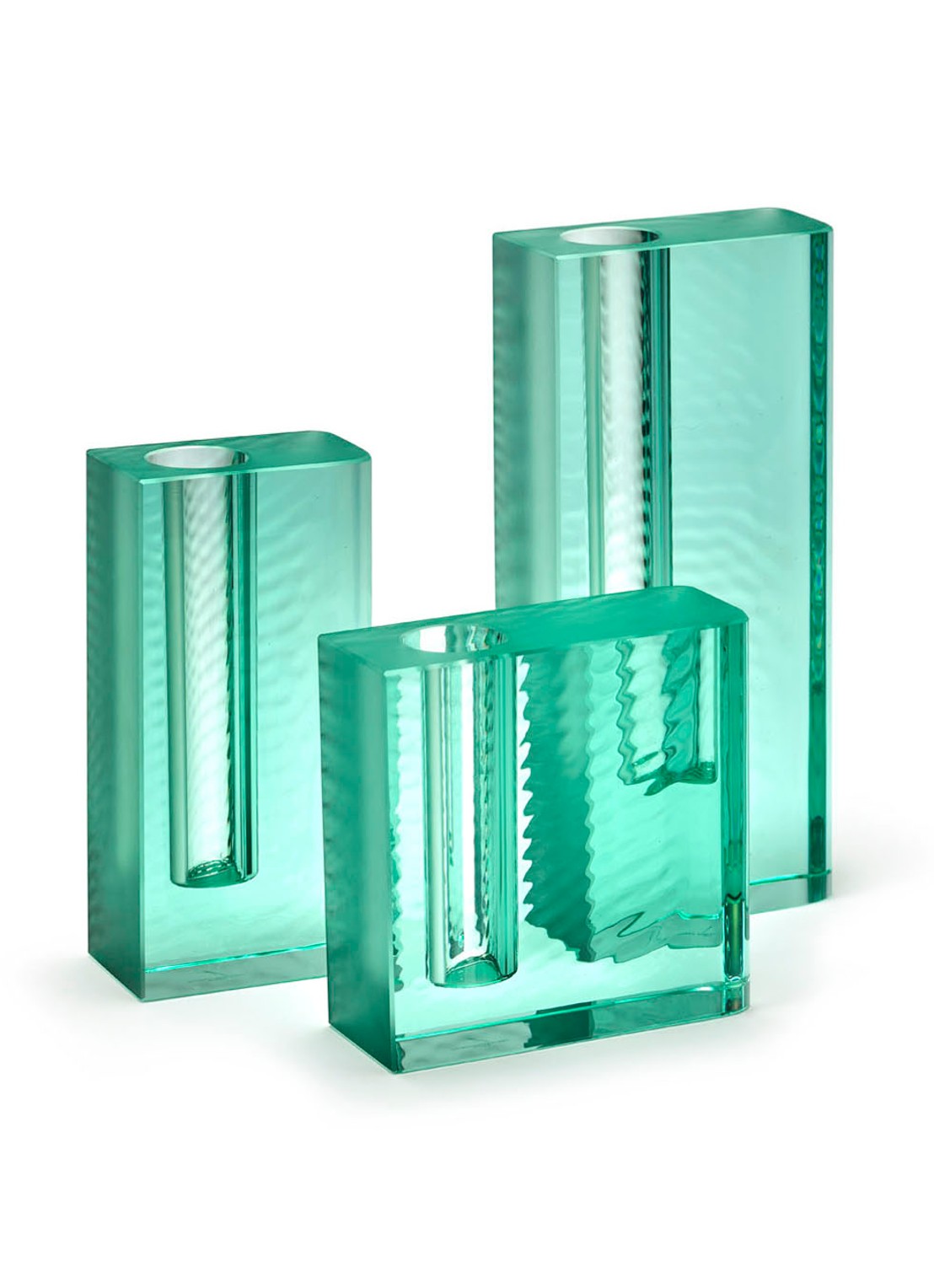 Serax Edu 3 by Ann Demeulemeester vaas 24 cm - voorkant 2 turquoise