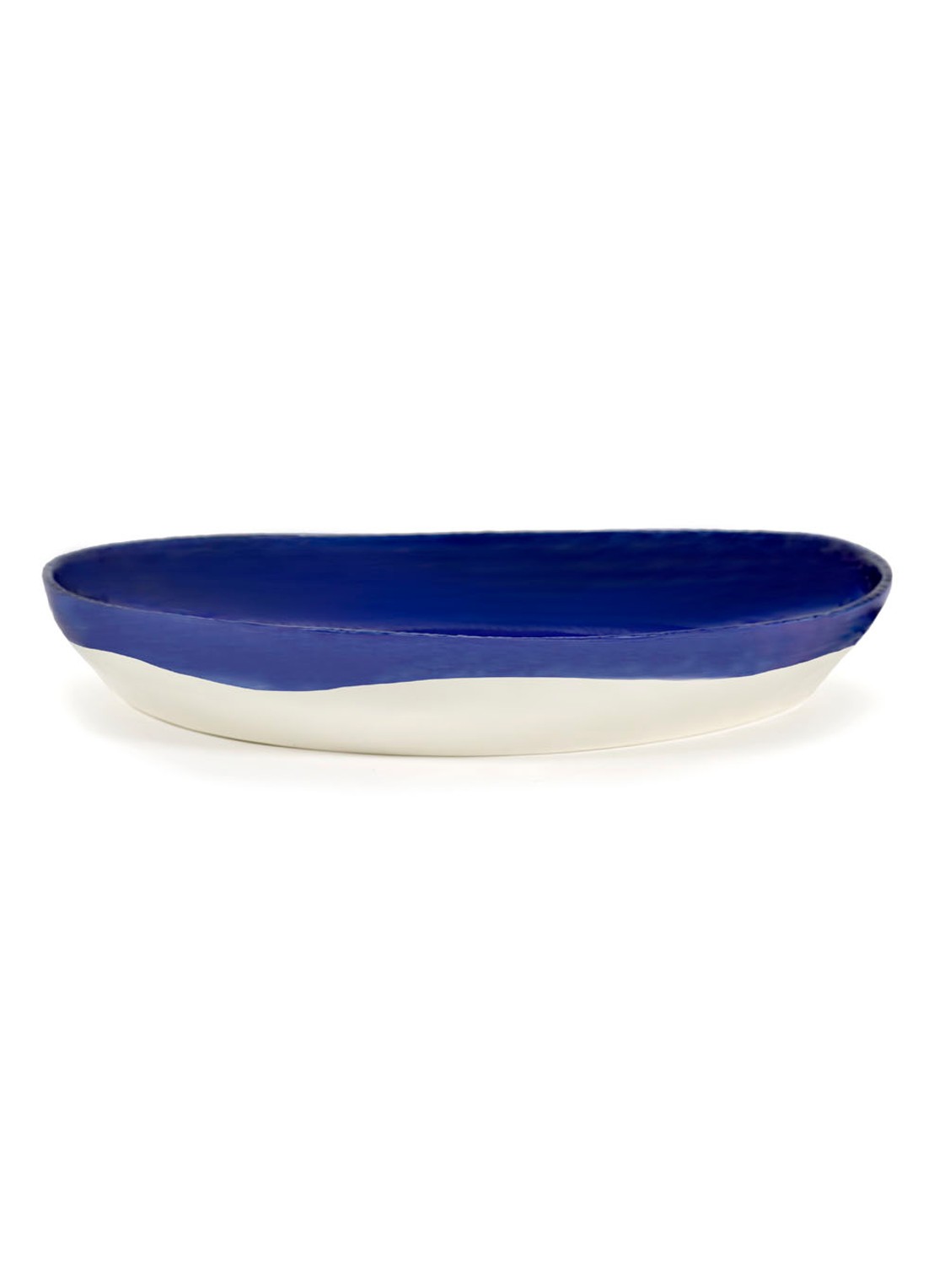 Serax FEAST Lapis Lazuli Swirl-Dots L serveerschaal 35 cm - detail donkerblauw