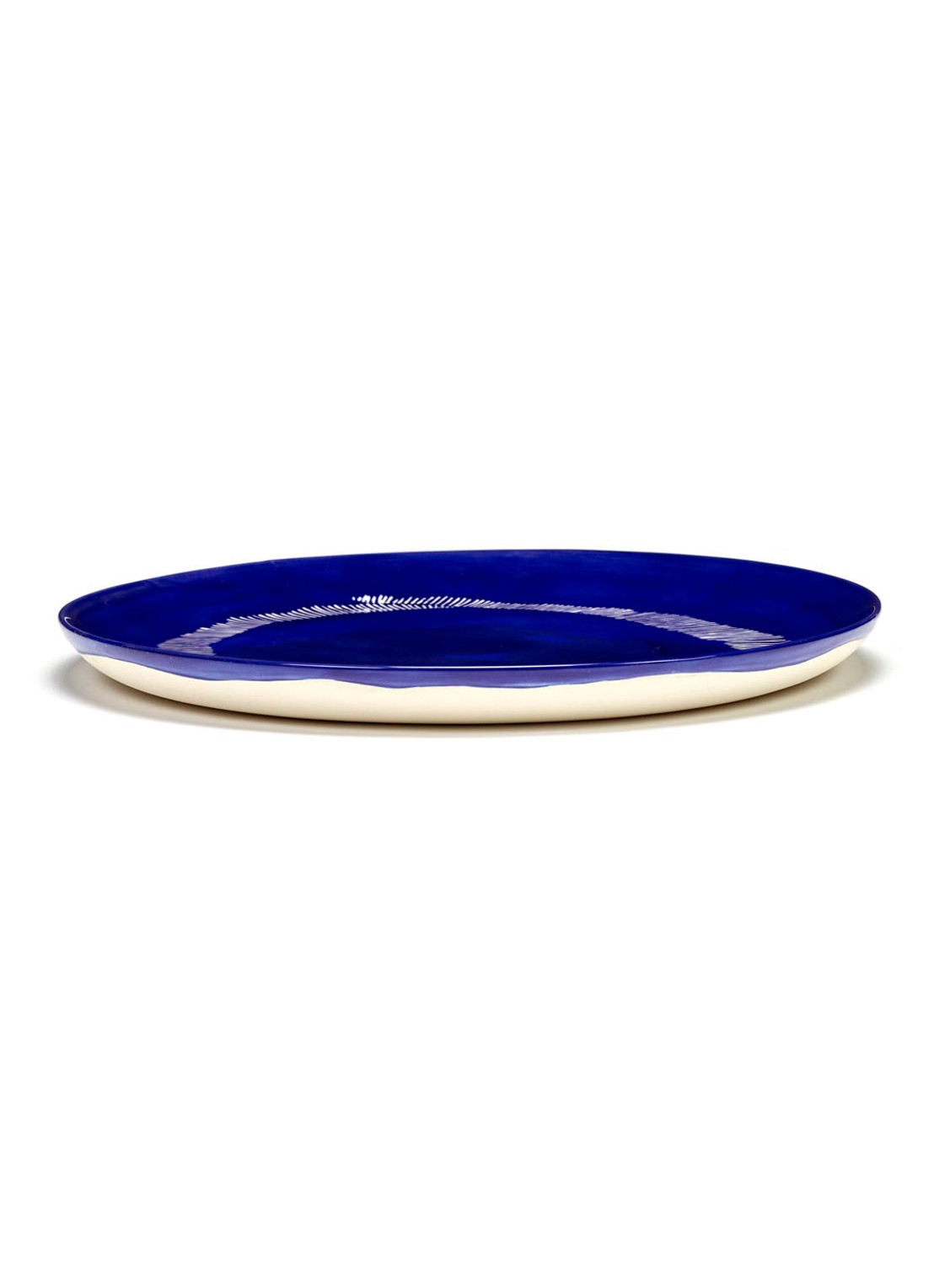 Serax FEAST Lapis Lazuli Swirl-Stripes L dinerbord 26,5 cm - detail 3 donkerblauw