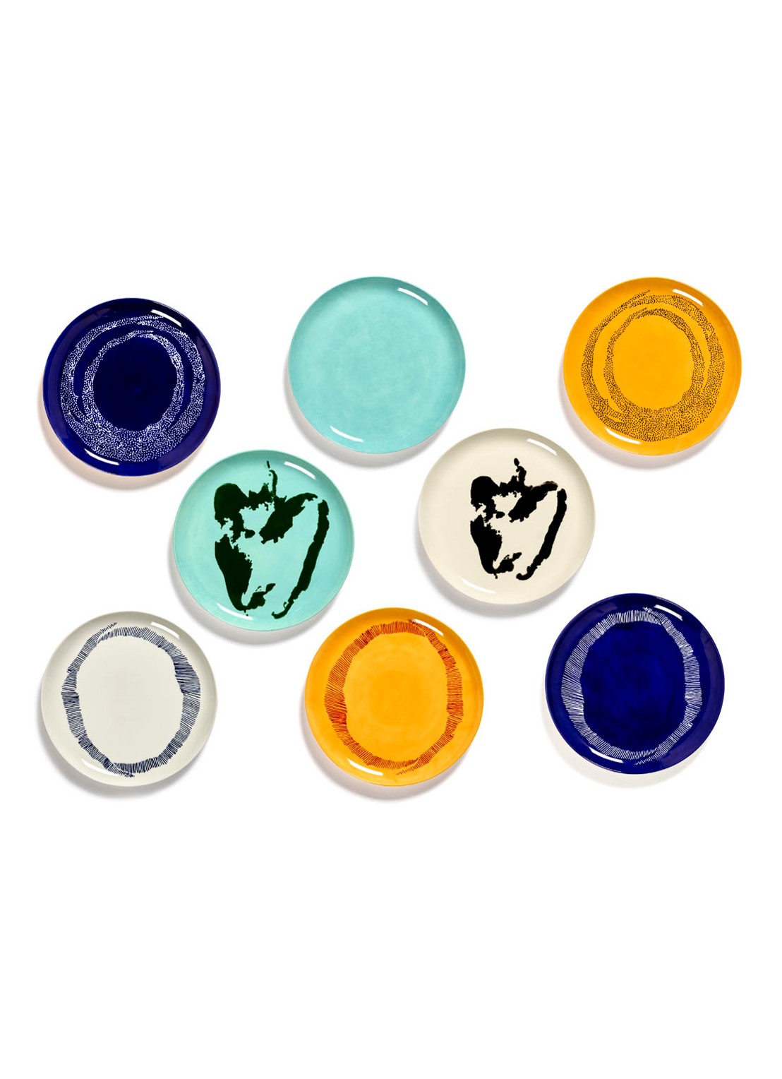 Serax FEAST Lapis Lazuli Swirl-Stripes L dinerbord 26,5 cm - detail 4 donkerblauw