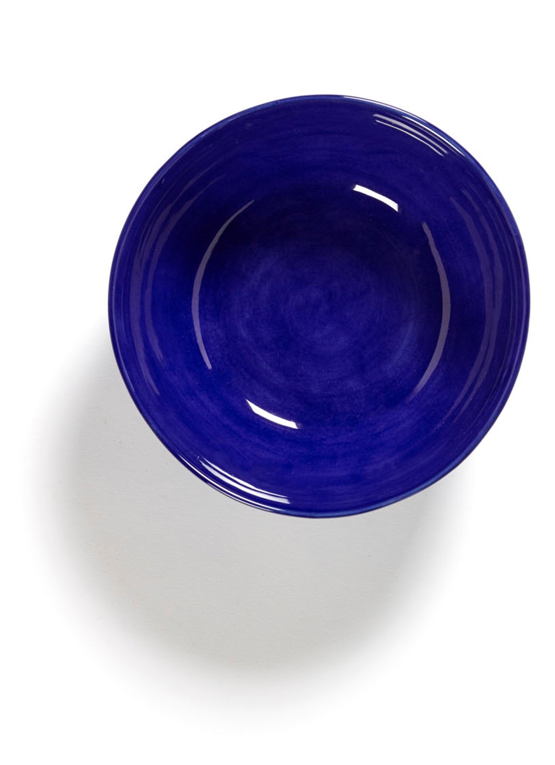 Serax FEAST Lapis Lazuli Swirl-Stripes L kom 18 cm - detail blauw