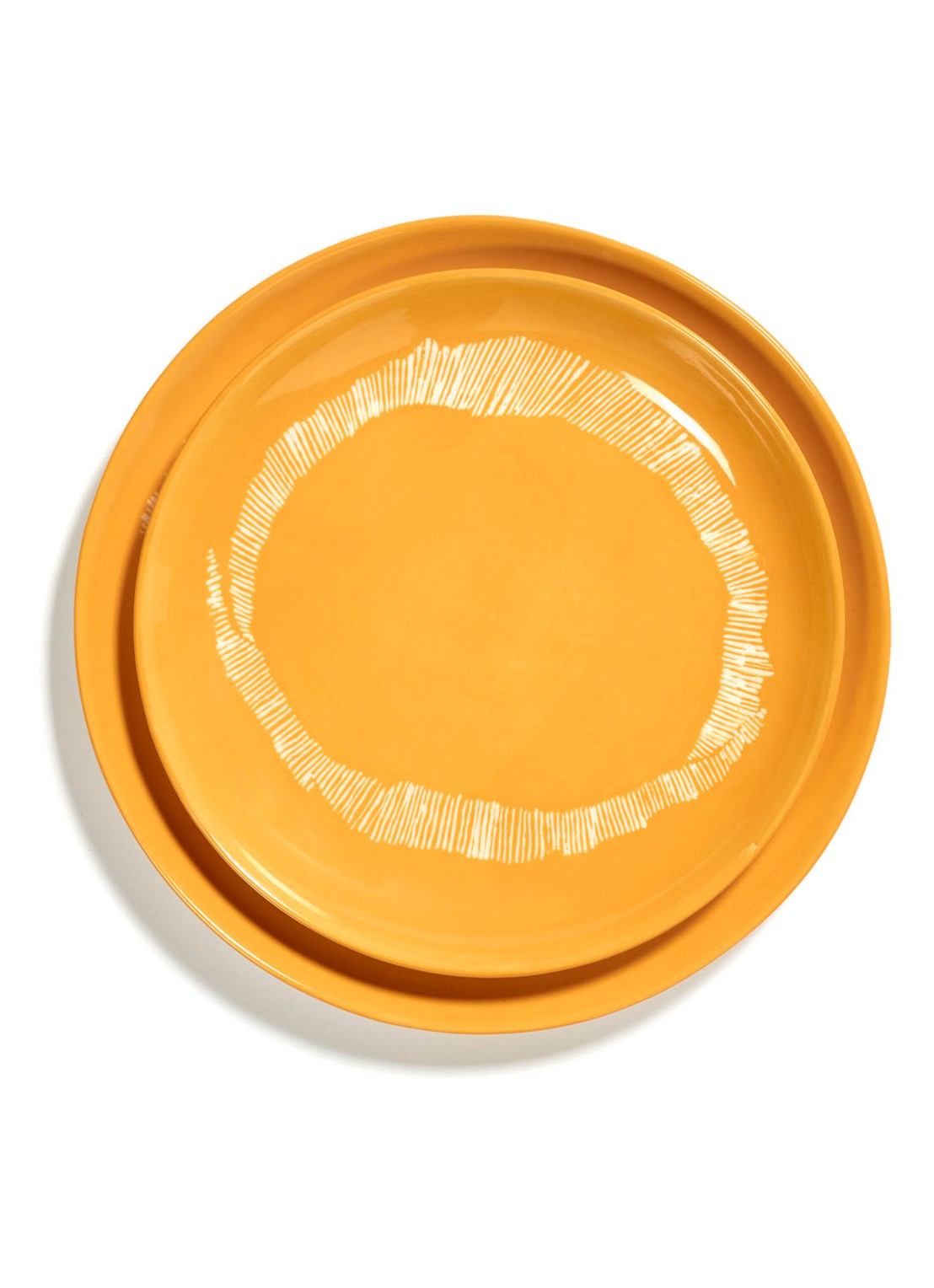 Serax FEAST Sunny Yellow Swirl-Stripes S ontbijtbord 19 cm - detail 5 geel