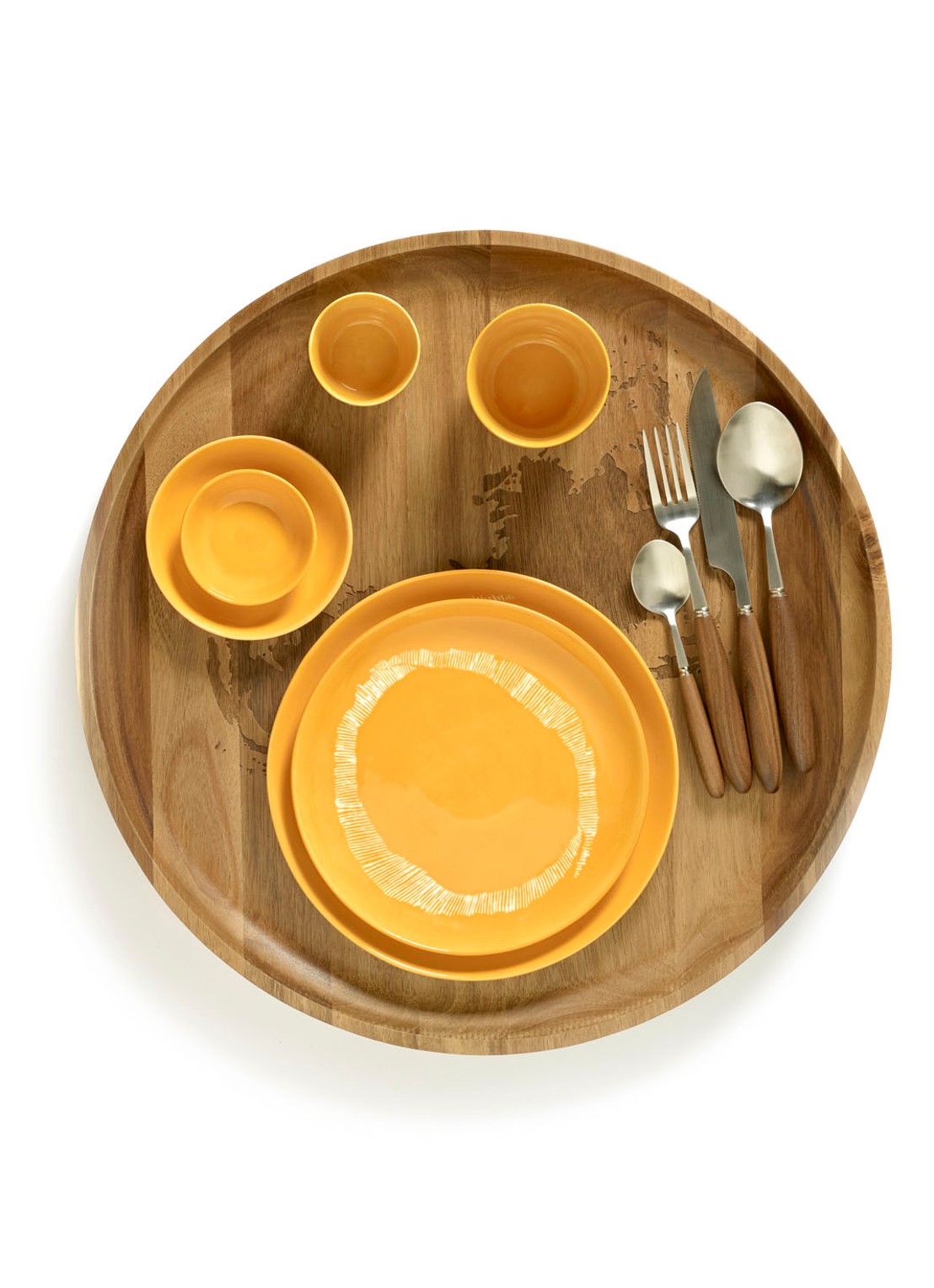 Serax FEAST Sunny Yellow Swirl-Stripes S ontbijtbord 19 cm - detail 6 geel
