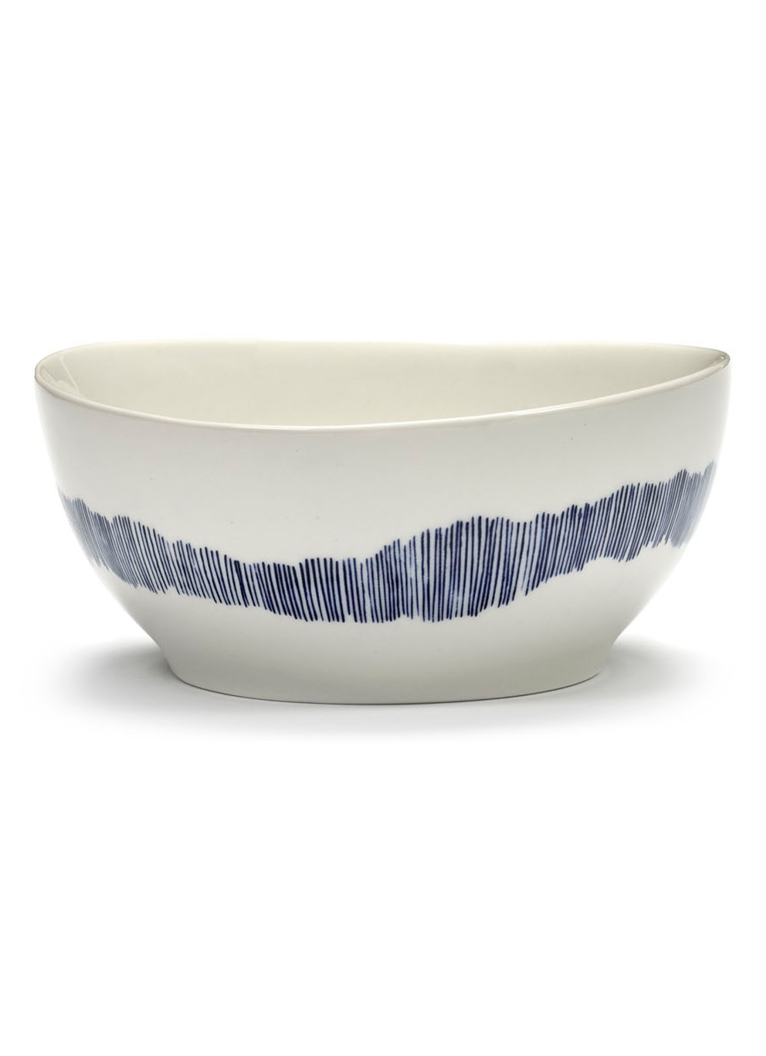 Serax FEAST Swirl-Stripes S kom 16 cm - voorkant gebroken wit