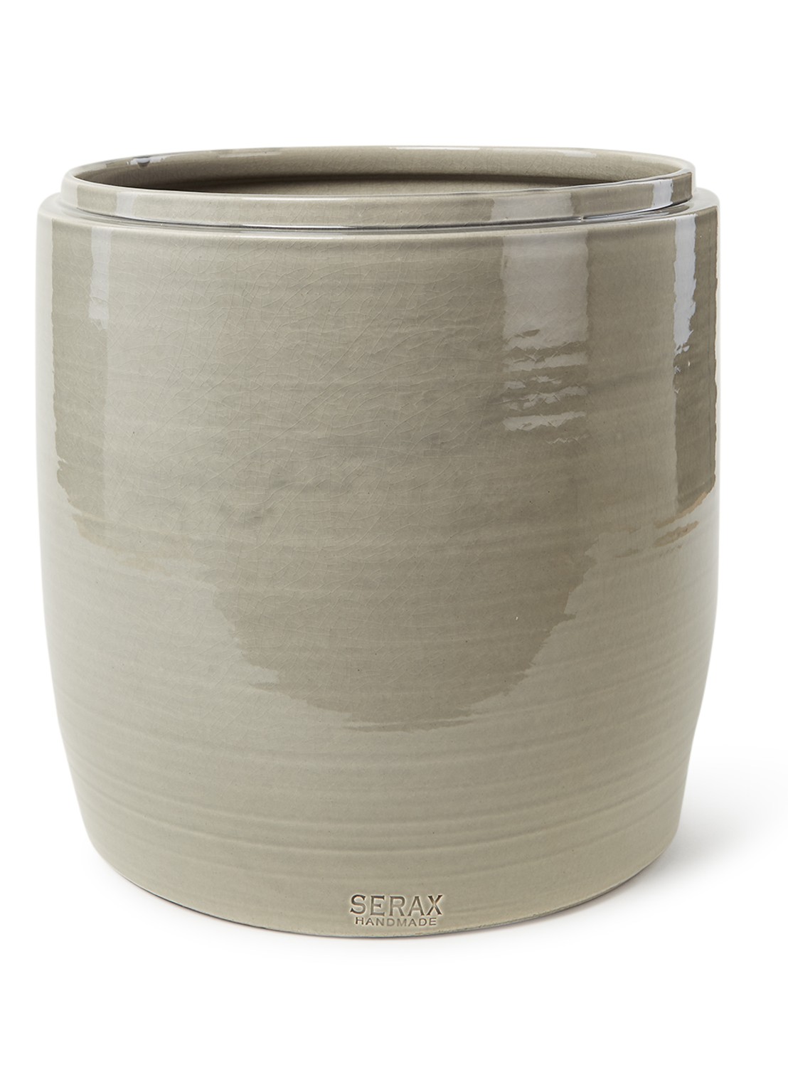 Serax Honey sierpot M van keramiek voor binnen Ø27 cm - voorkant 2 lichtgroen