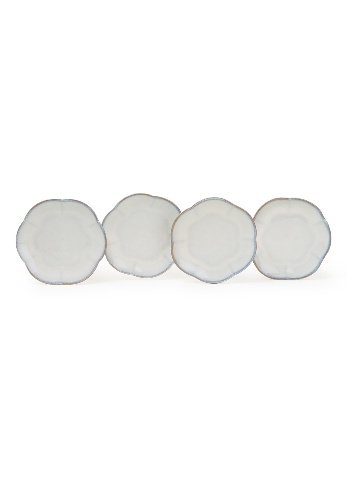 Serax Inku gebaksbordje M 14 cm set van 4 - voorkant 2 wit