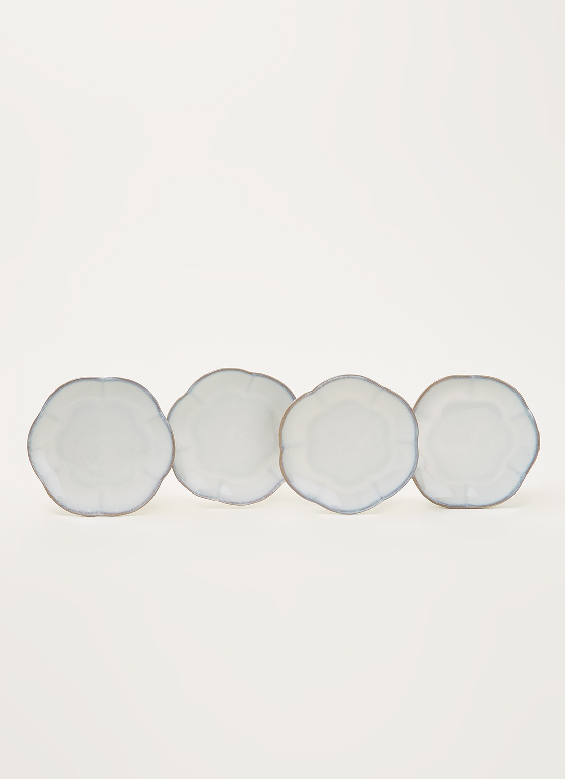 Serax Inku gebaksbordje M 14 cm set van 4 - voorkant 3 wit