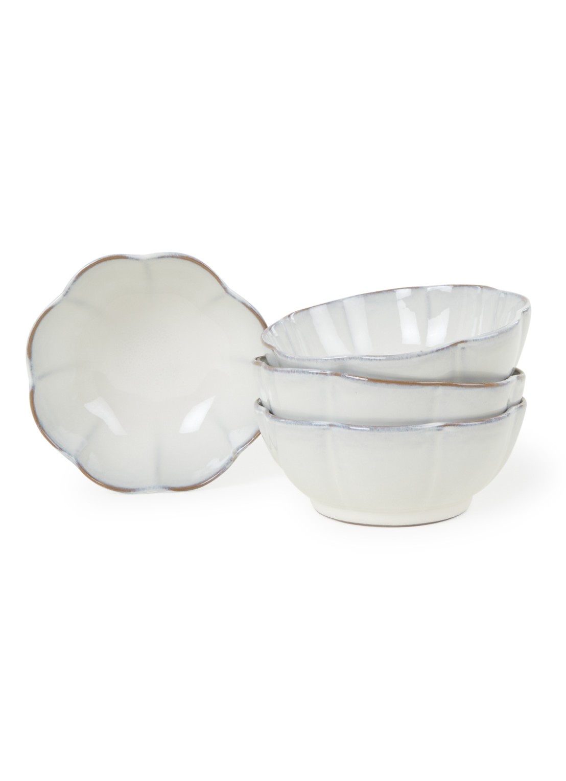 Serax Inku kom 15 cm set van 4  - voorkant wit
