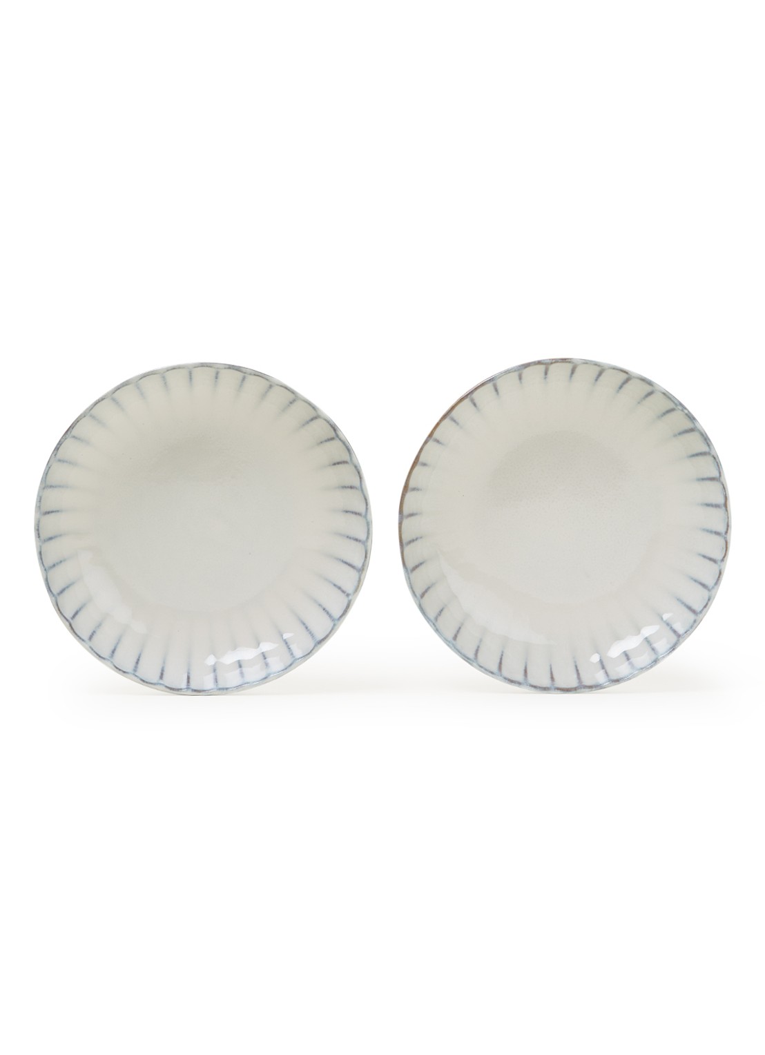 Serax Inku ontbijtbord 19 cm set van 2 - voorkant wit
