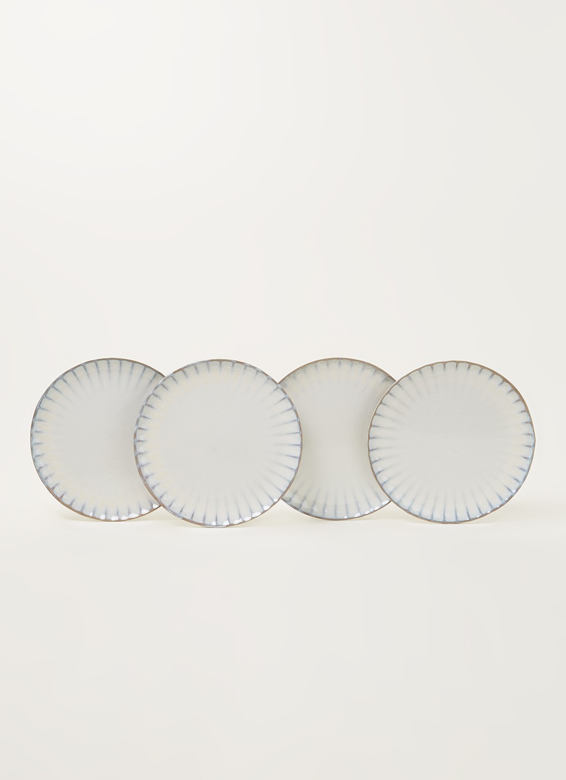 Serax Inku ontbijtbord 21 cm set van 4 - voorkant 2 wit