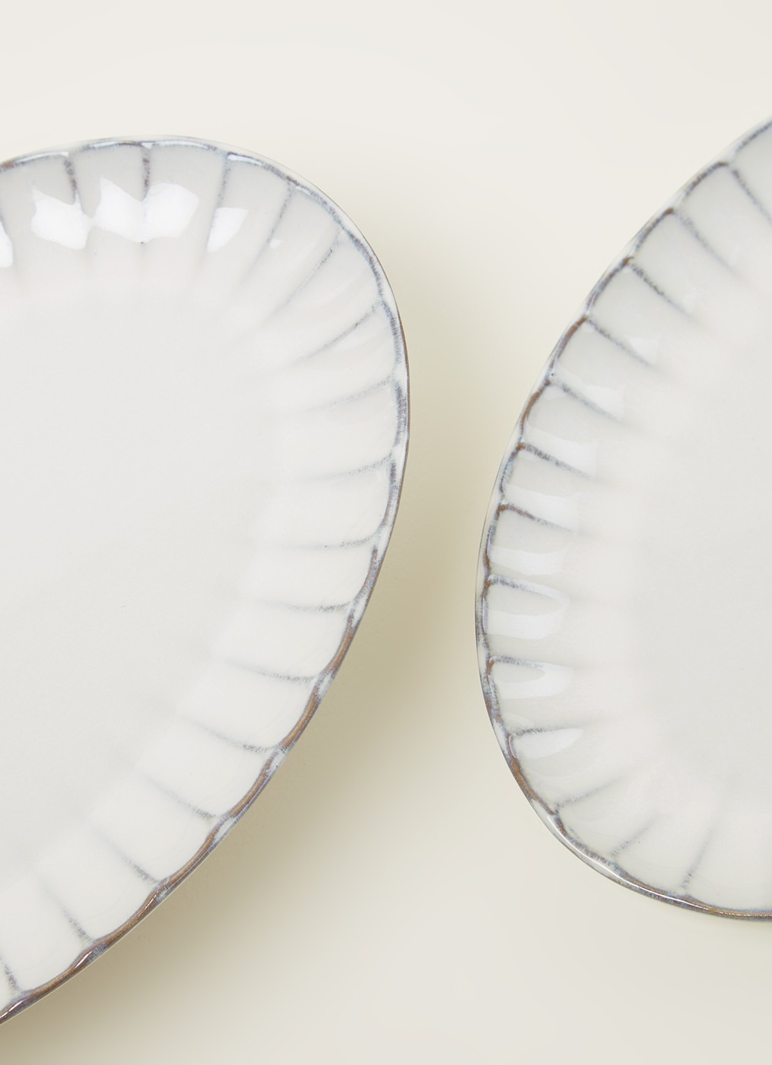 Serax Inku serveerschaal 25 cm set van 2 - detail wit