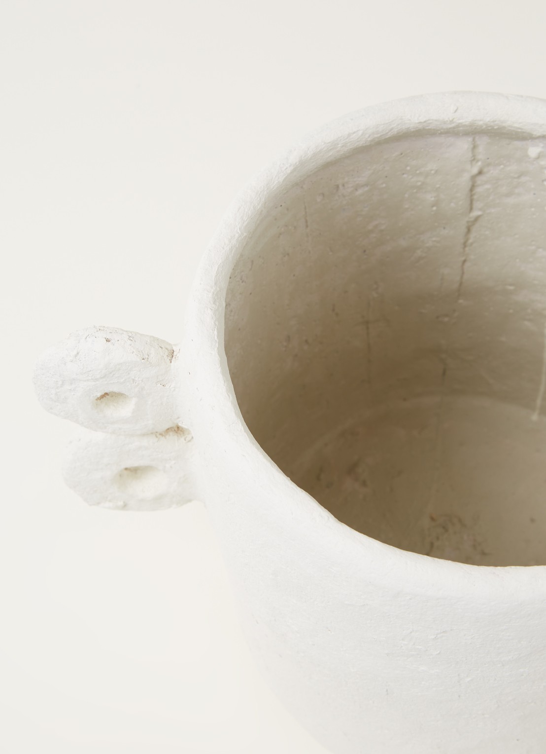 Serax Marie Papier Marche M bloempot 18 cm - detail wit