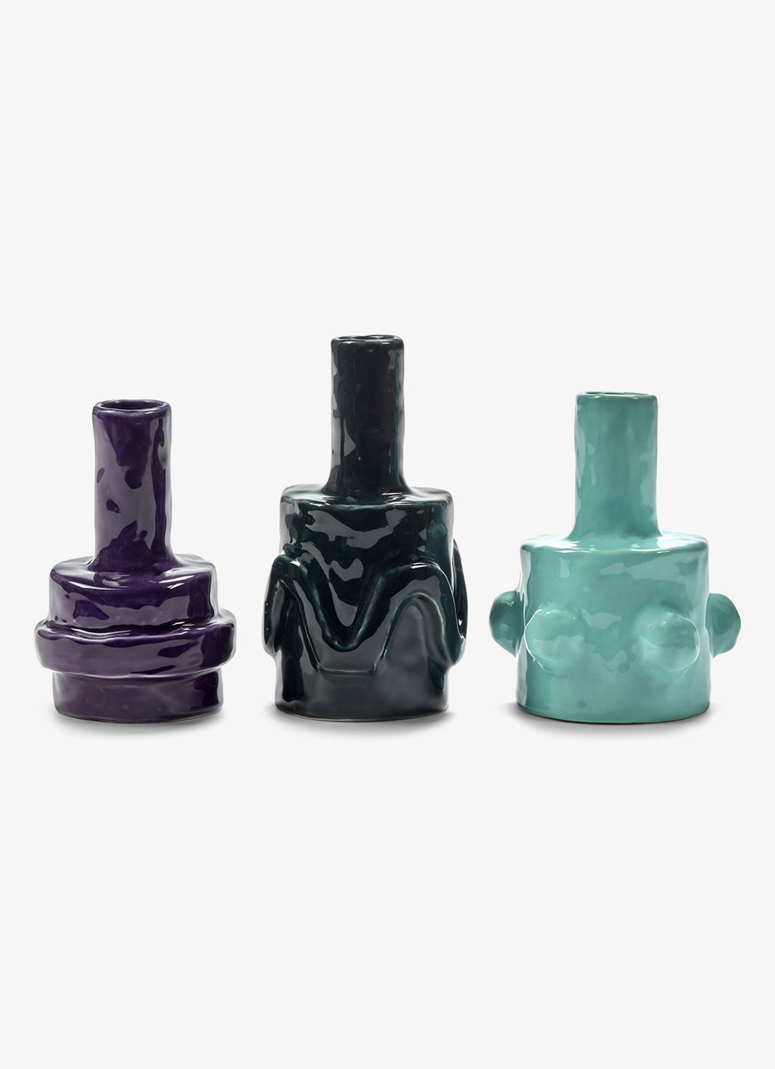Serax Molly vaas 10 cm set van 3 - voorkant 2 multicolor